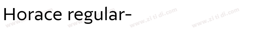 Horace regular字体转换